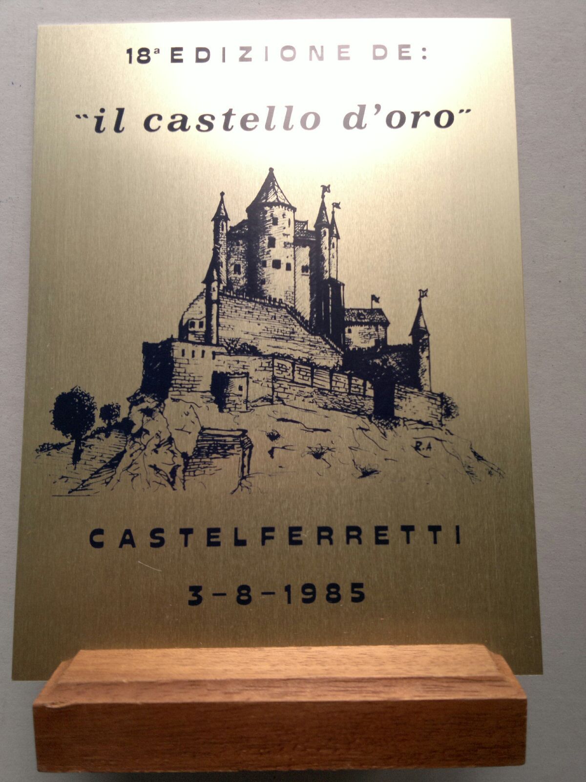 TARGA CASTELLO D'ORO 1985.jpg