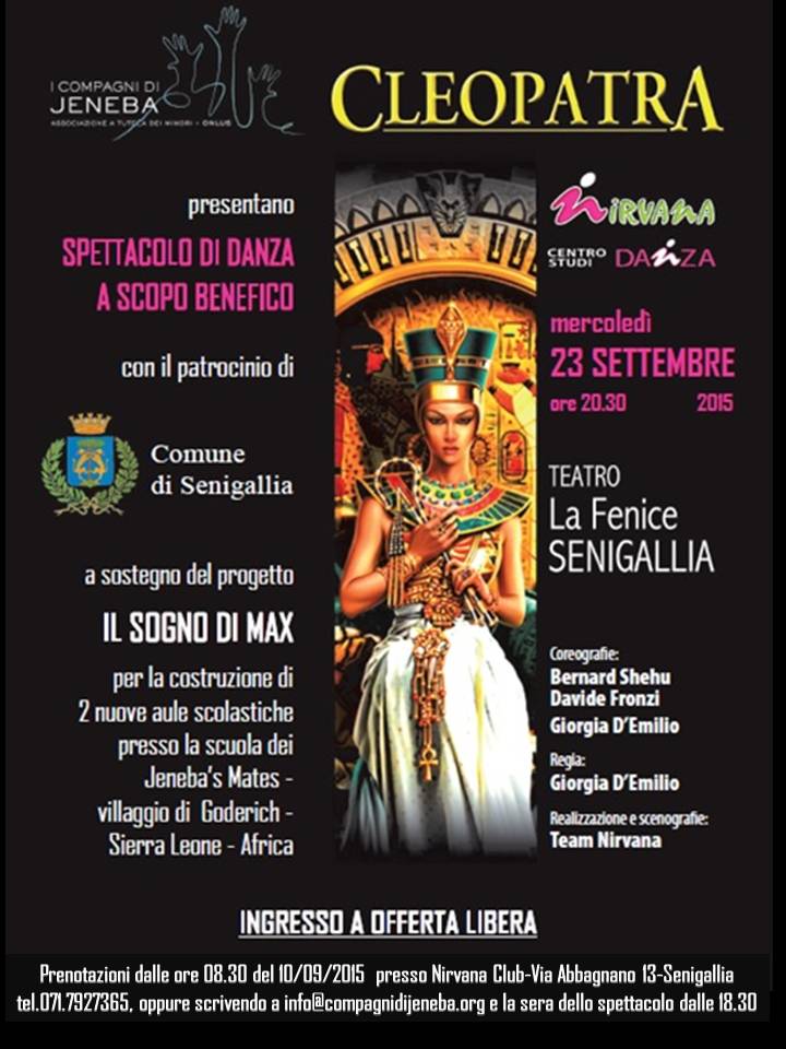 Cleopatra 23 settembre 2015 Teatro La Fenice - Senigallia (An)