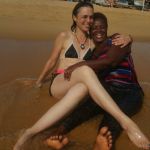 In spiaggia a Lakka con Fathi